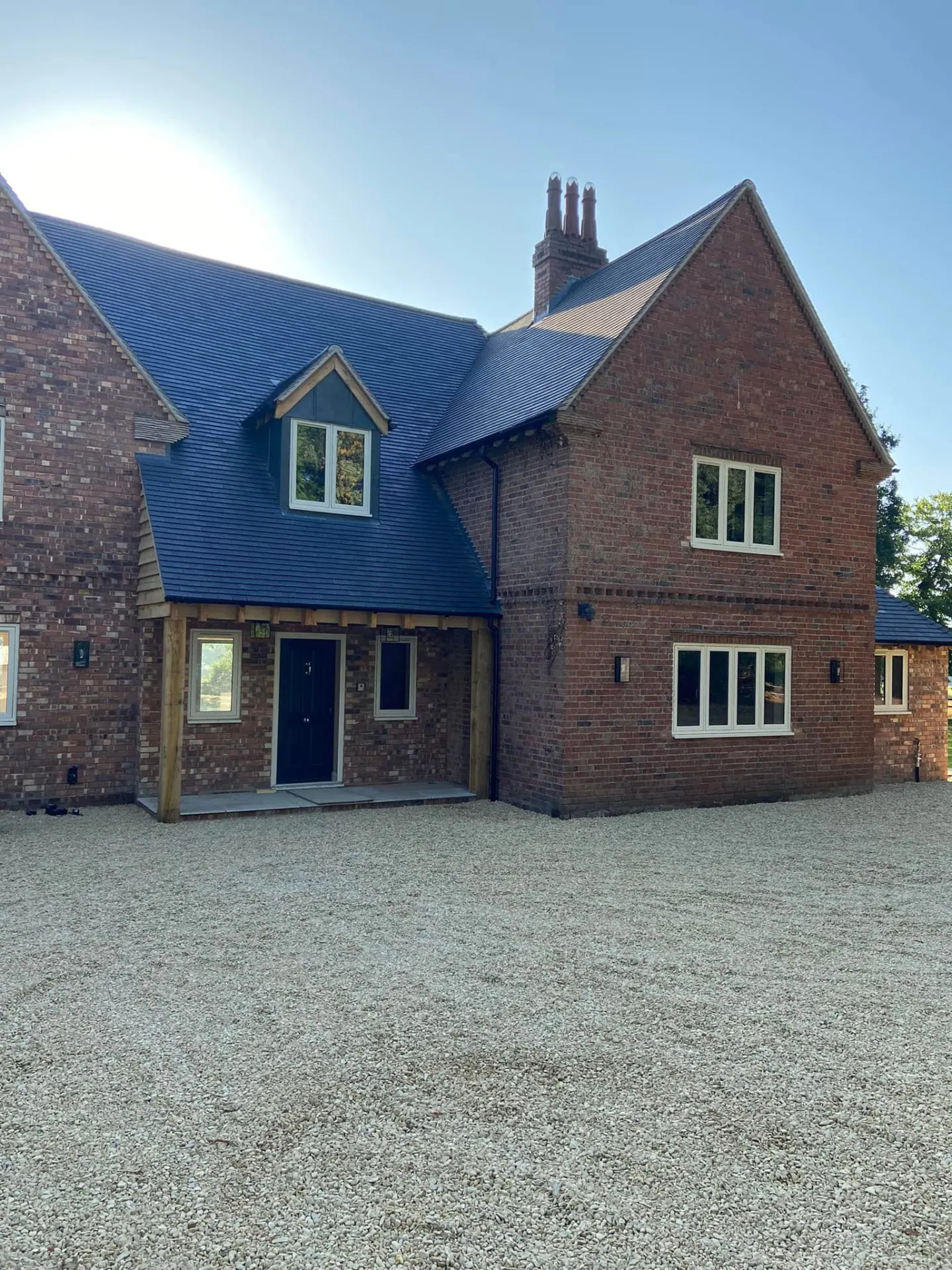 Full house remodel with new brick porch, oak lintels and slate roof by JRC Developers, builders in Bromsgrove, Worcestershire